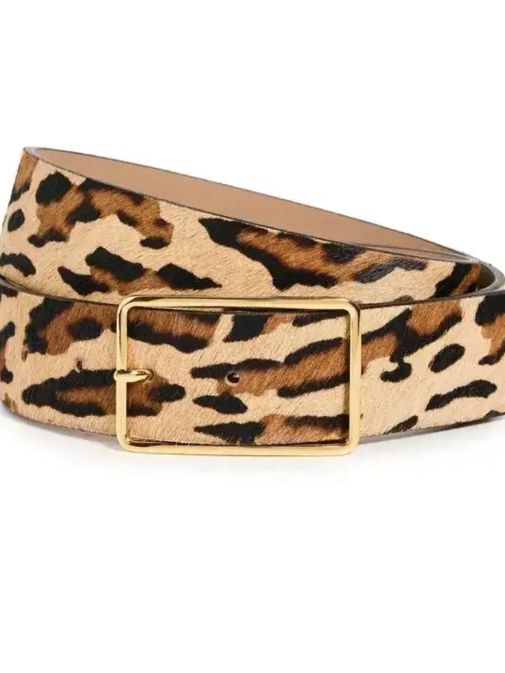 B-Low The Belt Milla Genuine Calf Hair Belt in Leopard Gold - Small
